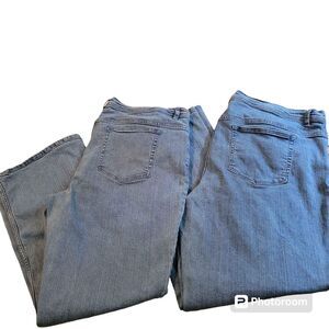 2 Pairs Womens size 24W d&co. Denim + Company jeans